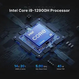 bosgame Mini-PC Intel Core i9 12900H 5,0 GHz 32 GB RAM 1 TB SSD Intel Iris Windows 11 Pro