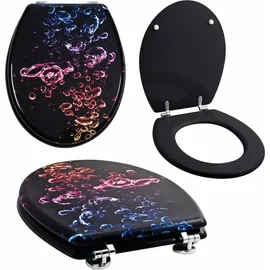 Grafner WC Sitz mit Absenkautomatik Motiv Colored Bubbles