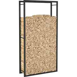 vidaXL Kaminholzregal Stahl 80 x 28 x 154 cm Mattschwarz