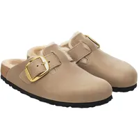 Birkenstock Boston Big Buckle 1030444 Shearling Tabakbraun Braun Damen Clog Slipper Schnalle Wolle 37 - 37 EU