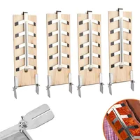 Jiubiaz Flammlachsbrett Edelstahl Brett Flammlachs-Brett Flammlachsbretter 4er Set