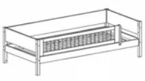 Flexa Nor Einzelbett mit vorderer Absturzsicherung