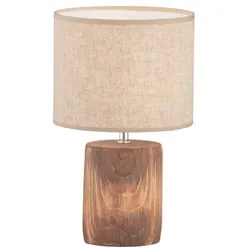 Fischer & Honsel Tischleuchte Malik Stoff Beige Sand