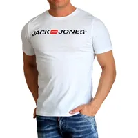 JACK & JONES Logoshirt Corp mit Kurzarm in Weiß-XXL
