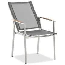 Niehoff Scalea Flex Gartenstuhl 57 x 62,5 x 100 cm silbergrau
