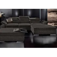 sit&more Ecksofa »Alcudia L-Form«, wahlweise mit Bettfunktion, schwarz