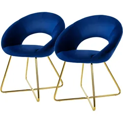 ML-Design 2er Set Esszimmerstühle Stühle Polsterstühle Wohnzimmerstühle Küchenstühle Samt