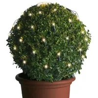 MARELIDA LED Lichternetz Lichterkette Buchsbaum Kugelnetz für Außen 50cm grün
