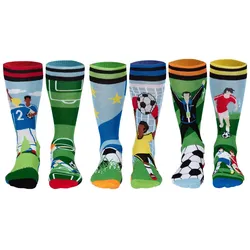 United Oddsocks Herren Socken, 6 Socken Pack - Strumpf, Mottomotive Freekick 39-46
