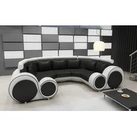 Xlmoebel Ecksofa Große Wohnlandschaft aus Leder mit modernem Design, Polstermöbel Set, Hergestellt in Europa weiß