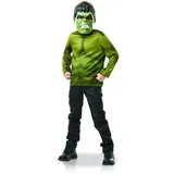 RUBIE'S I-300112 Hulk Offizielles Marvel Kostüm, Top und Maske, Jungen, grün, 5-8 Jahre