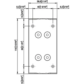 Colcom 8010BTJC Duschtür Scharnier 90 Grad Glas-Wand Hydraulik Aluminium silberfärbig