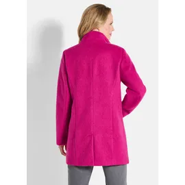 GOLDNER Langmantel GOLDNER "Kurzgröße Stepp-Winterjacke mit Kapuze", Damen, Gr. 22, pink, Obermaterial: 50% Polyester PES. 50% Wolle mw., figurumspielend, Mäntel, Mit hochwertigem Twillfutter