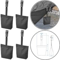 4 Sandsäcke + Clip für Schutzhülle Boot Windschutz Zelte Wassersäcke Beschwerung