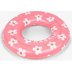 Schwimmring Kinder aufblasbar 51 cm - rosa Blumen kaugummirosa No Size