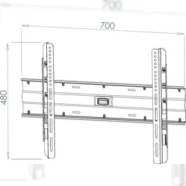 VCM TV VESA Wandhalterung neigbar WN120 Schwarz