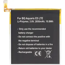 AccuCell Akku passend für BQ Aquaris 0759, 0760, 0858, Aquaris E5 4G, Aquaris E5 LTE, Aquaris E5.0 Li-Polymer 3,8 Volt 2850mAh