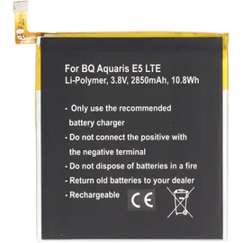 AccuCell Akku passend für BQ Aquaris 0759, 0760, 0858, Aquaris E5 4G, Aquaris E5 LTE, Aquaris E5.0 Li-Polymer 3,8 Volt 2850mAh