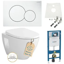 HSI-Expert Geberit Vorwandelement Sigma Vento WC spülrandlos Komplettset