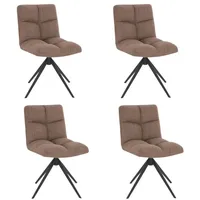 Home Deluxe Esszimmerstuhl drehbar 4er Set NODA - Webstoff