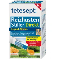 Tetesept Reizhusten Stiller Direkt Liquid Sticks 10 St