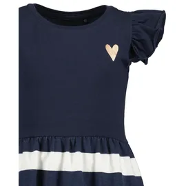 blue seven "Blue Seven Mädchen Kleid gestreift", Mädchen, Gr. 116, 5950, nachtblau, 95% Baumwolle, 5% Elasthan, normal, Rundhals, Kleider Jerseykleid