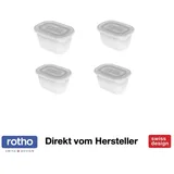 4er Set Gefrierdosen 0,75 l FREEZE, Farbe:Transparent - Transparent