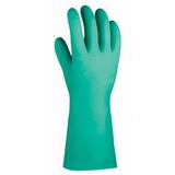 ALLEGRA Nitril-Handschuhe Chemikalienschutzhandschuhe Nitril Baumwollvelour (grün) Kat.3 grün