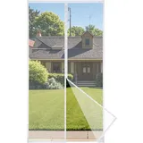 luxuskollektion Fliegengitter Tür Insektenschutz Magnet 120 x 210 cm Weiß