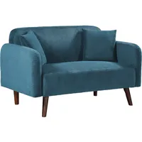 [en.casa] Sofa Midt 132x70x81 cm Cord Blau