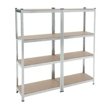 Estexo Steckregal Werkstattregal Kellerregal Schwerlastregal Metallregal Lagerregal Verzinkt | 640kg
