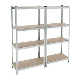 Estexo Steckregal Werkstattregal Kellerregal Schwerlastregal Metallregal Lagerregal Verzinkt | 640kg