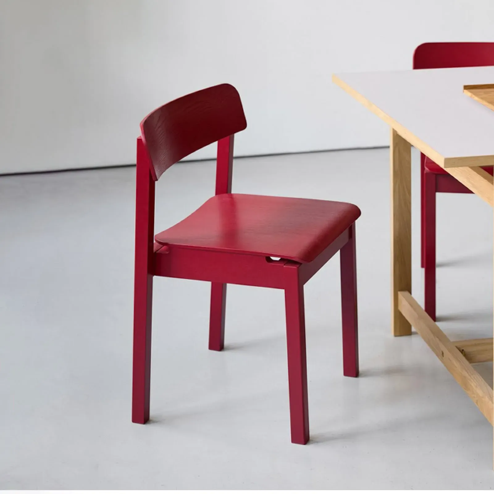 Barstühle Moebe, EVERYDAY, Rot, Holz - 45.5 - 51.3 - 75