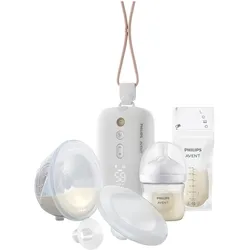 Philips Avent Elektrische Einzel-Milchpumpe handsfree SCF543/11, weiss | transparent