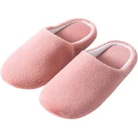 Unisex Gästepantoffeln - Plüsch Pantoffeln Rutschfeste Winter Warm Badeschuhe Flauschige Schlappen Damen Retro-Mode Filz Hausschlappen Antirutsch-Sohle Mehrfarbig Memory Foam Plüsch Hausschuhe - 40 EU