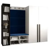 ABIKS MÖBEL Garderoben-Set MIRO Set 4, Garderobe mit gepolsterten Paneelen, Modern Design blau