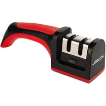 Arcos Professioneller Messerschärfer mit Ergonomischem Griff - Keramik- und Kohlenstoffrollen - Rot/Schwarz