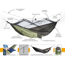 AMAZONAS Moskito-Traveller Thermo 275 x 140 cm schwarz inkl. Moskitonetz