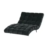 Switch Relaxliege Delphi Velours 120 x 84 x 168 cm Schwarz