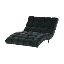 Switch Relaxliege Delphi Velours 120 x 84 x 168 cm Schwarz