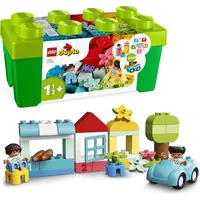 LEGO DUPLO Classic Steinebox mit Aufbewahrung, Lernspielzeug für Feinmotorik, erste Bausteine für Mädchen und Jungen ab 1,5 Jahren, Bunt, 65 Teile - Beige