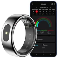 Newgen Medicals Fitnesstracker-Ring, Touch-Bedienung, Herzfrequenz, SpO2, 5 ATM, Gr.70