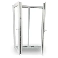 JeCo Fenster Kunststofffenster Wohnraumfenster - 2 flügelig mit Pfosten - BxH:1300x900 mm - 2-fach-Verglasung - 60 mm Profil - Sondermaße möglich