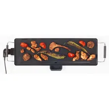 *Alpina* alpina Elektro-Tischgrill schwarz Metall B/L: ca. 70x23 cm - Schwarz
