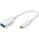 Vivanco USB-A auf USB-C Adapter 0,1 m Weiß
