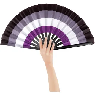 Nogsay Handfächer Bunt,Faltfächer Bambus Oxford Kungfu Rave Fächer Groß,Faltbare Hand Fan Chinesische Japanese Deko Sommer Fecher für Hochzeit,Party,Tanz,Musikfestival,Leistung(Gemischte Farbe)
