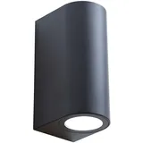 Nowa Wandlampe Außenleuchte Wandleuchte Fassadenlampe Haustürlampe, anthrazit, 2x Gu10, Lxbxh 8,8x6,8x15,2 cm