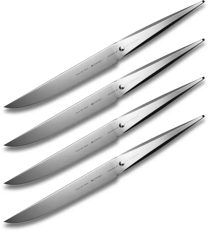 CHROMA P-16 Steakmesser Set - Profi-Qualität für Steakliebhaber - Design by F.A....