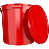FixedByU Eimer mit Deckel 10 Liter In Rot - 1 Stück