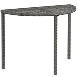 Outsunny Rattan Beistelltisch PE Rattan, Metall